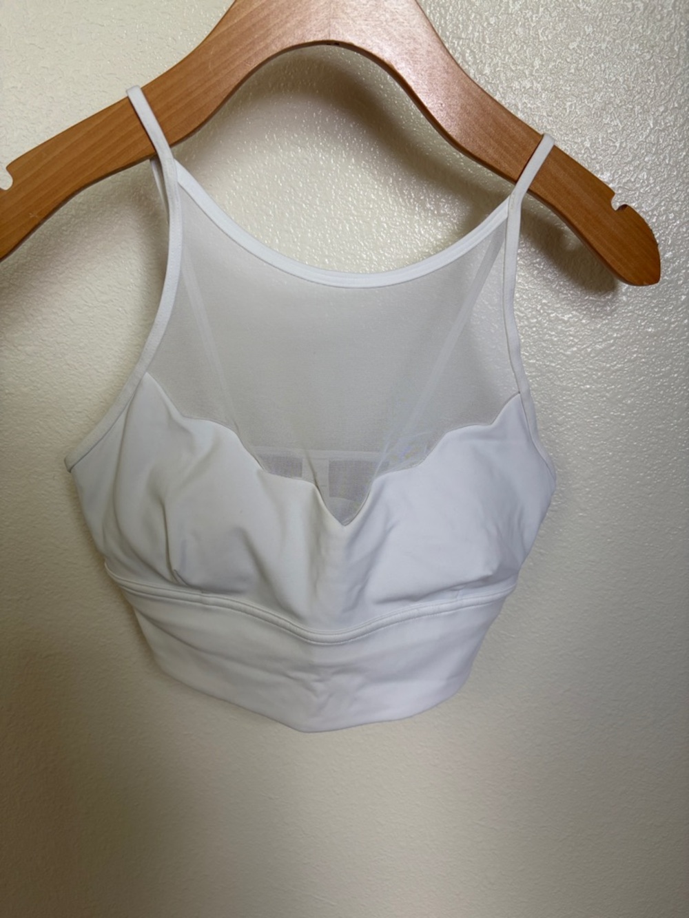 lululemon athletica White Sheer scalloped Bra